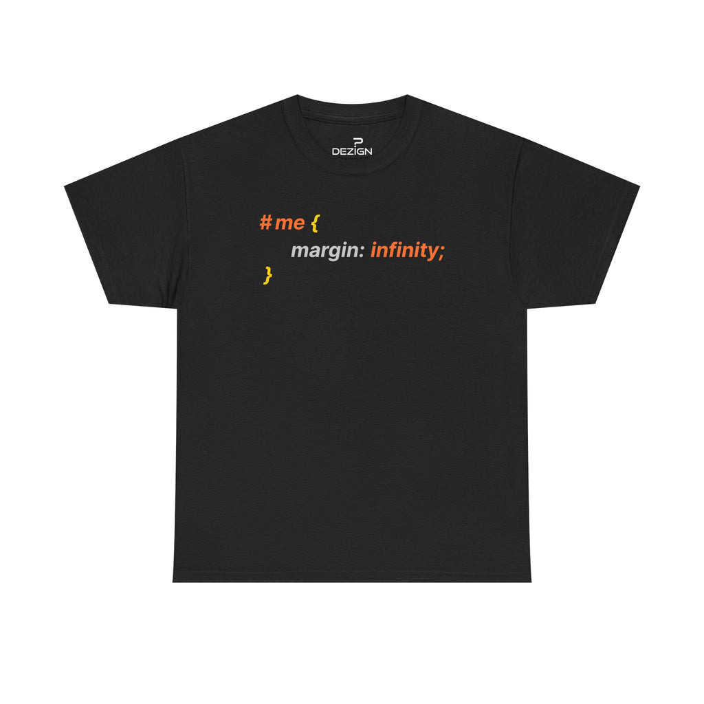 My margin is infinity | Minimalist Unisex Cotton Tee | Dezign Water