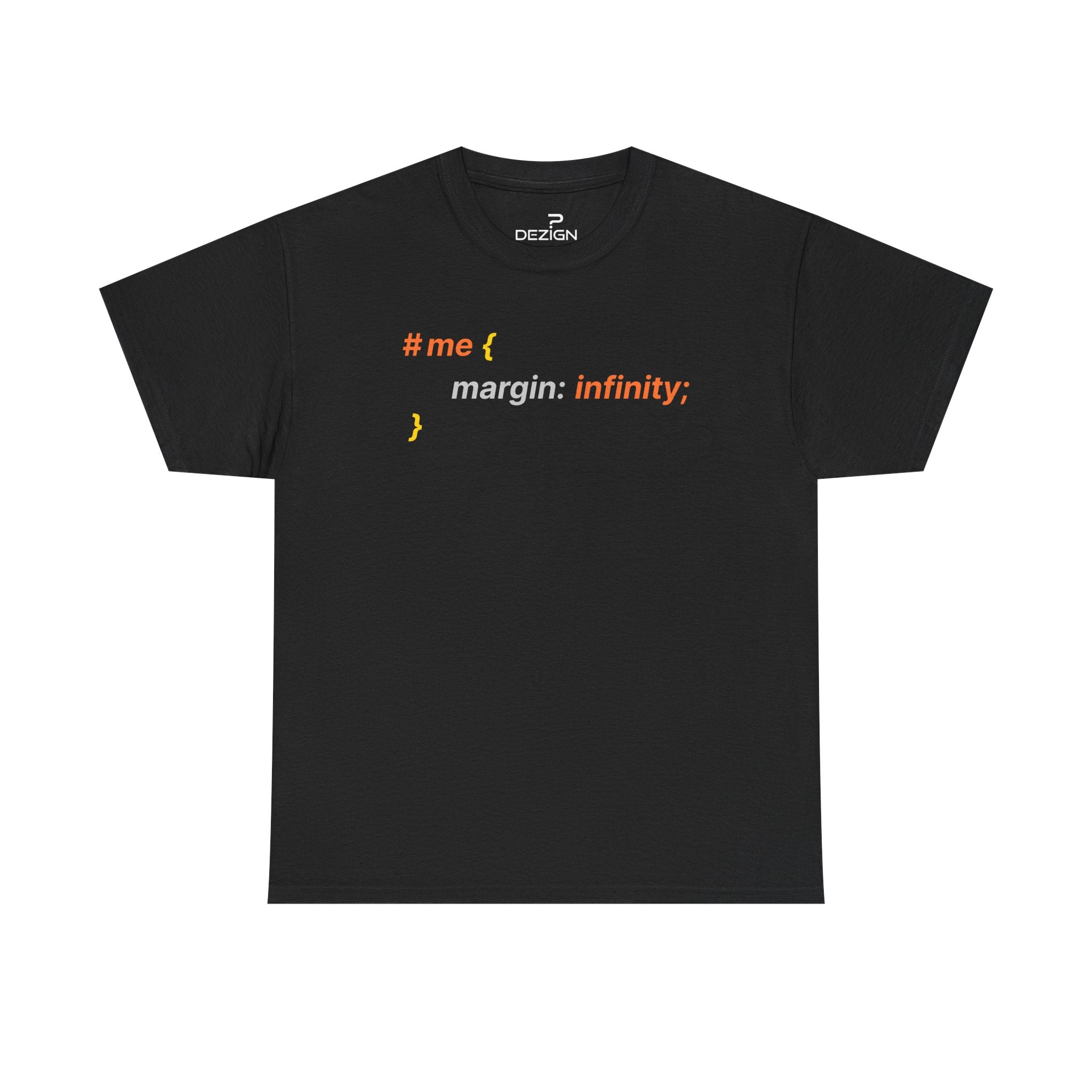 My margin is infinity | Minimalist Unisex Cotton Tee | Dezign Water