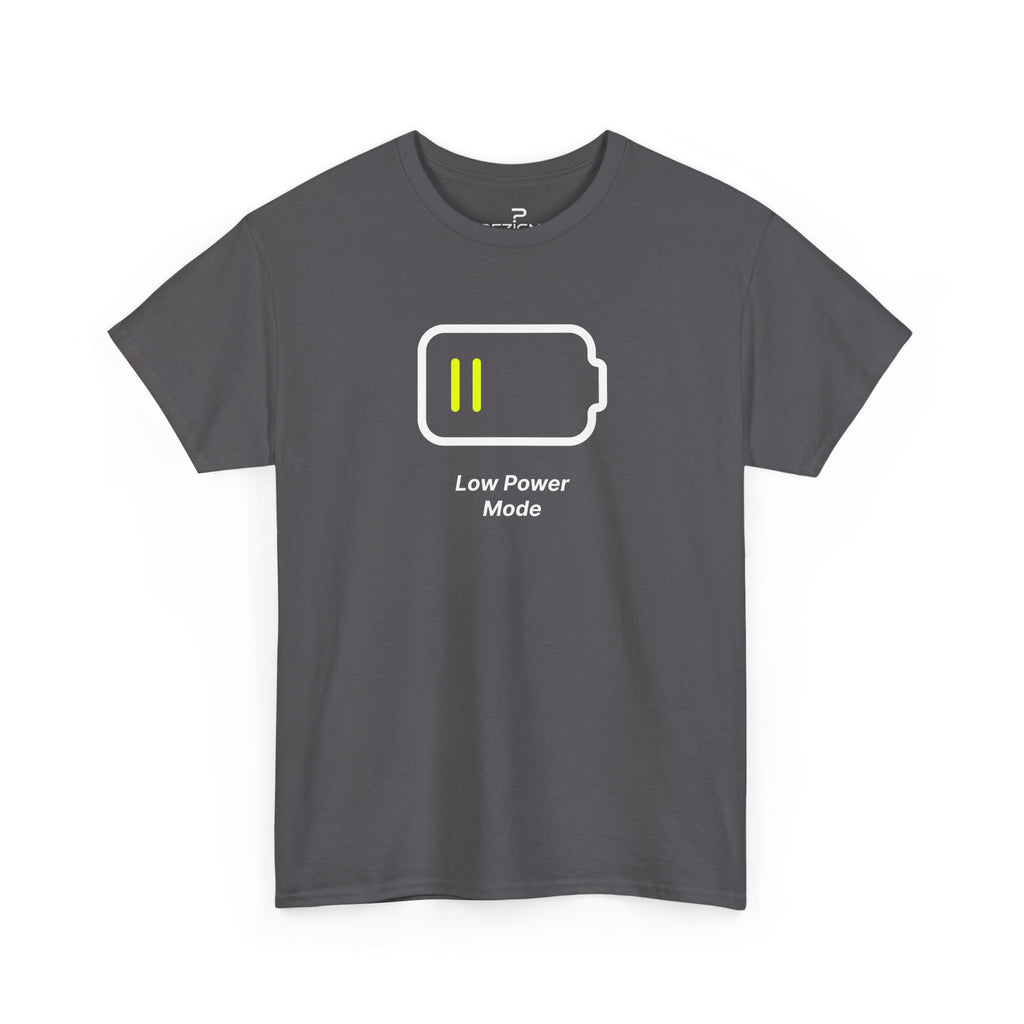 Low Power Mode | Minimalist Unisex Cotton Tee | Dezign Water