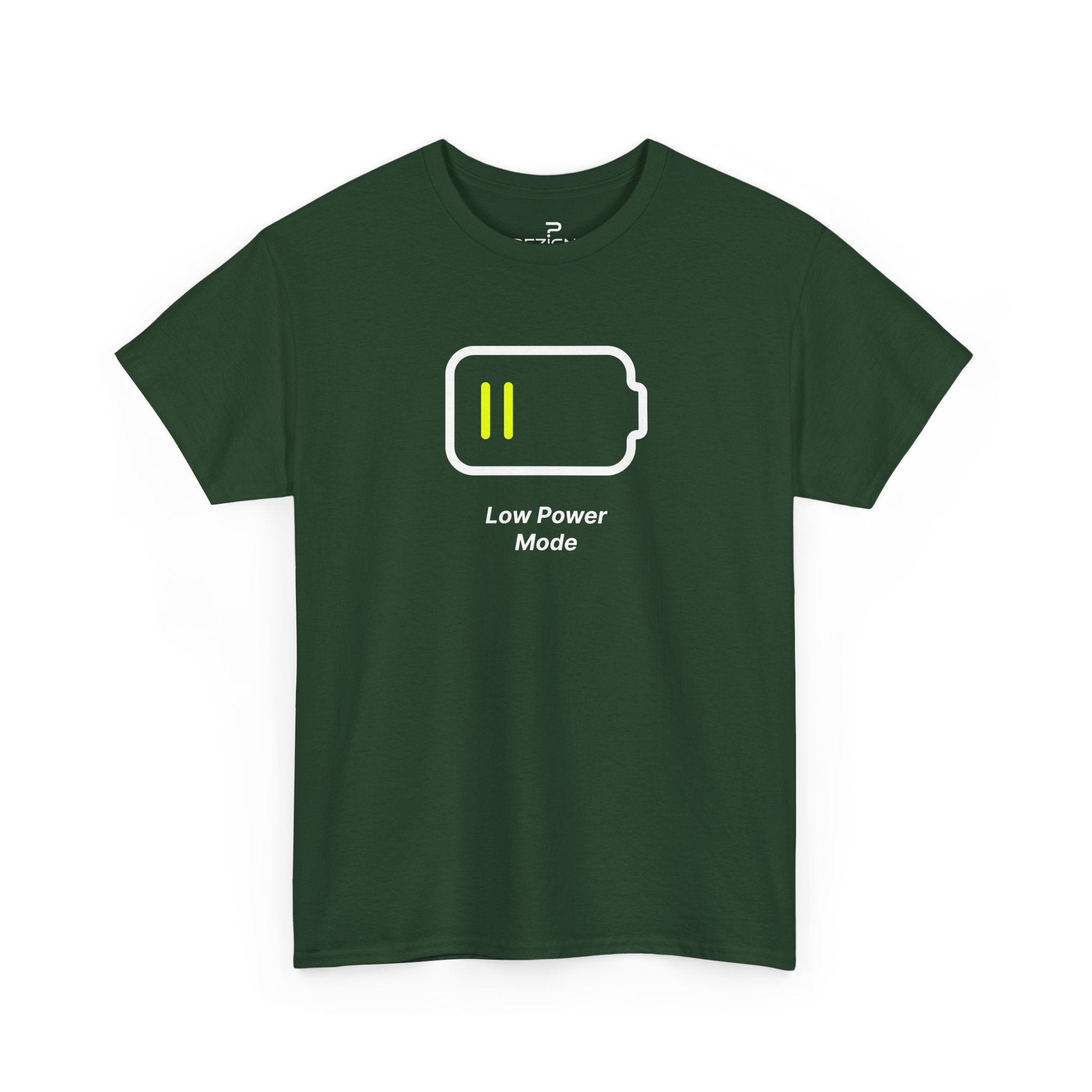 Low Power Mode | Minimalist Unisex Cotton Tee | Dezign Water