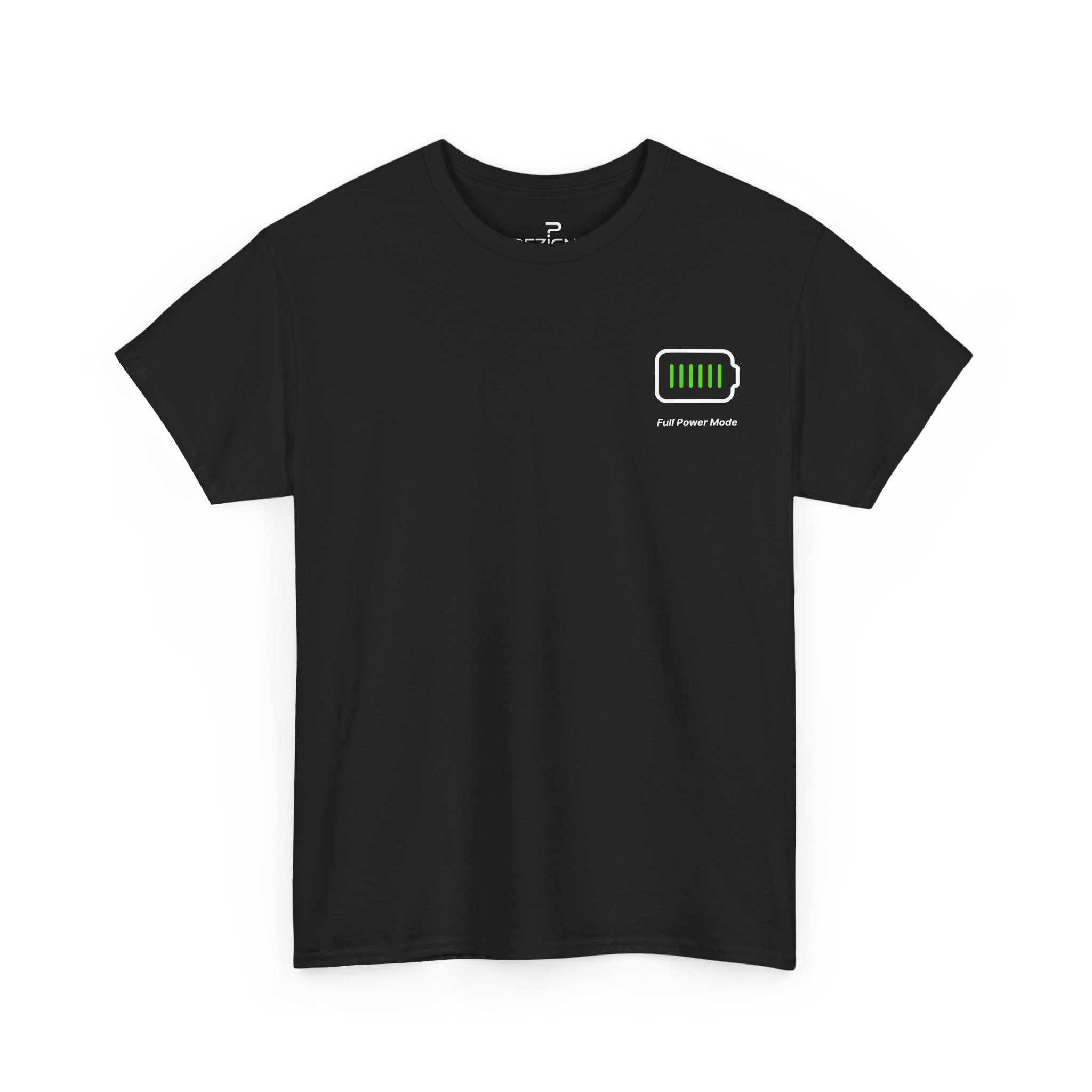 Full Power Mode | Minimalist Unisex Cotton Tee | Dezign Water