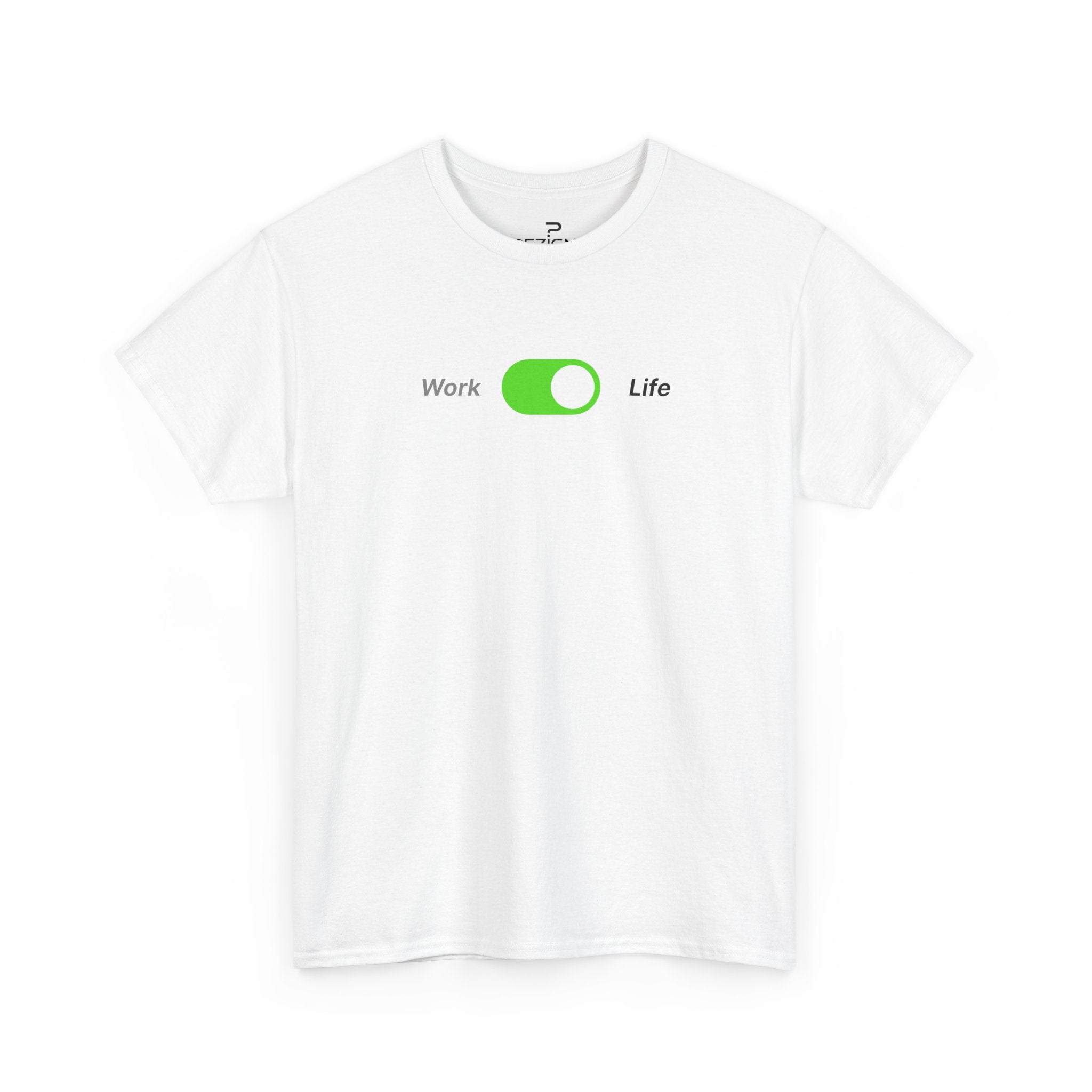 Work Life Balance | Minimalist Unisex Cotton Tee | Dezign Water