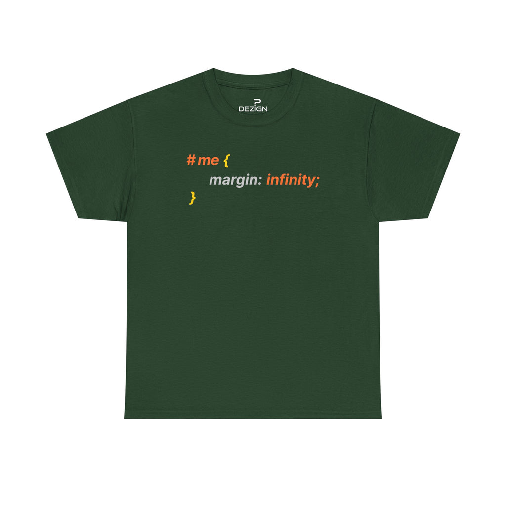 My margin is infinity | Minimalist Unisex Cotton Tee | Dezign Water