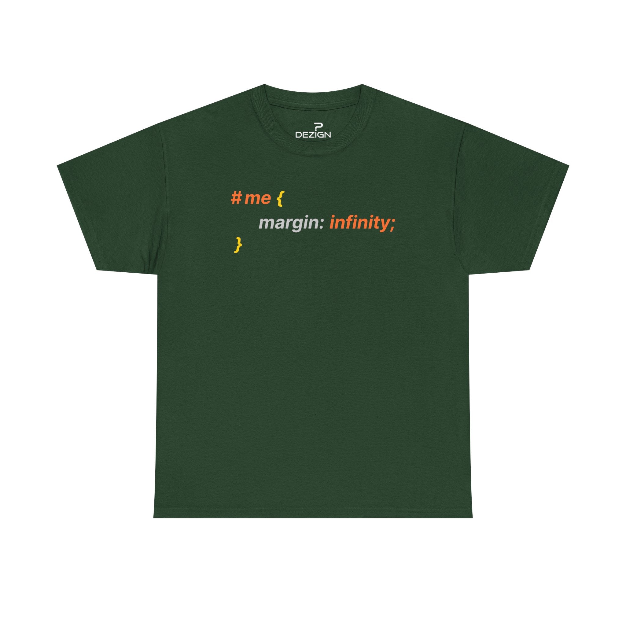 My margin is infinity | Minimalist Unisex Cotton Tee | Dezign Water