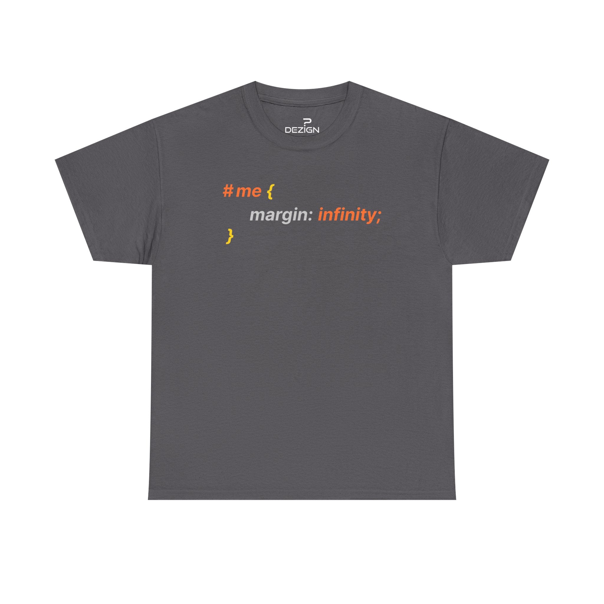 My margin is infinity | Minimalist Unisex Cotton Tee | Dezign Water