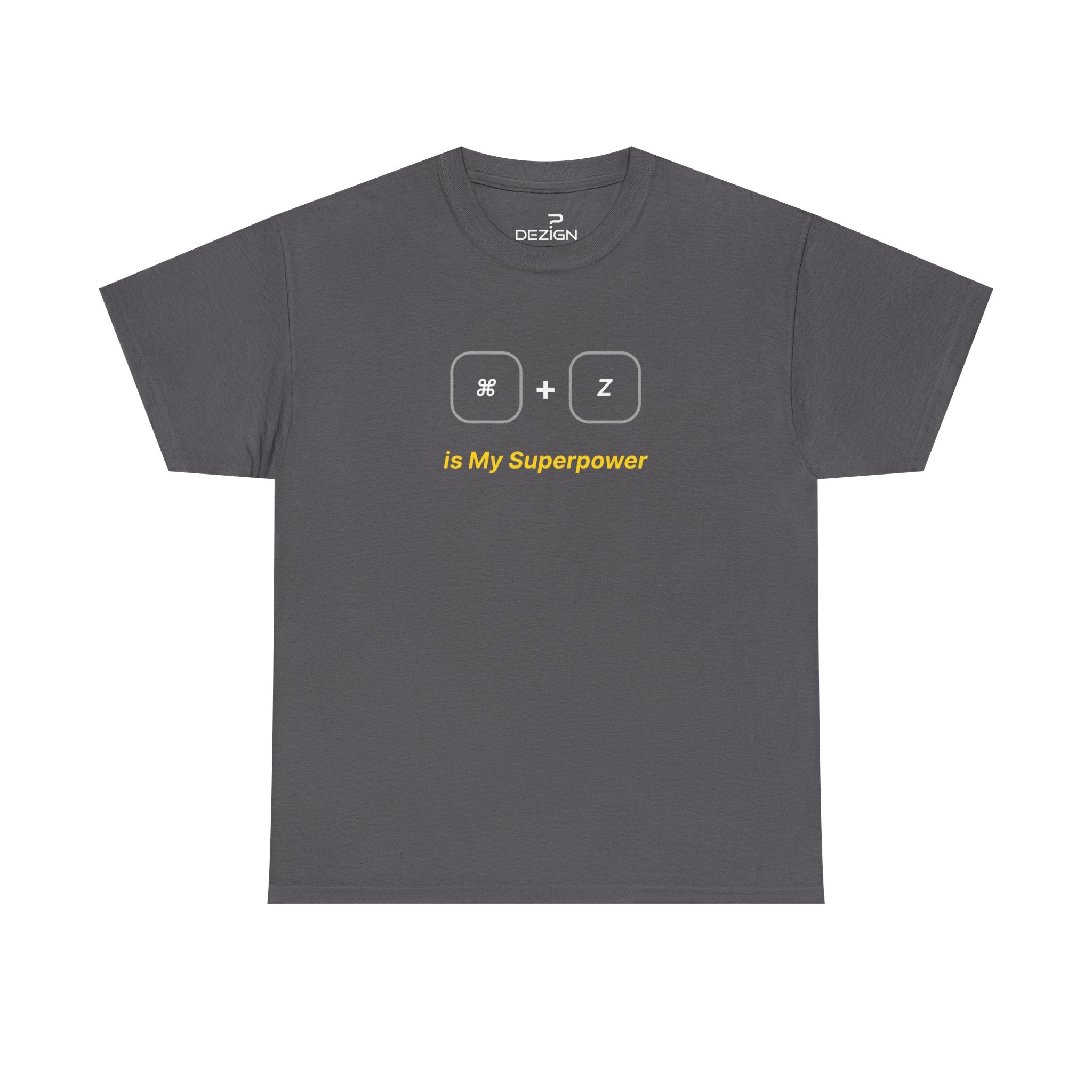 Command + Z is My Superpower | Minimalist Unisex Cotton Tee | Dezign Water