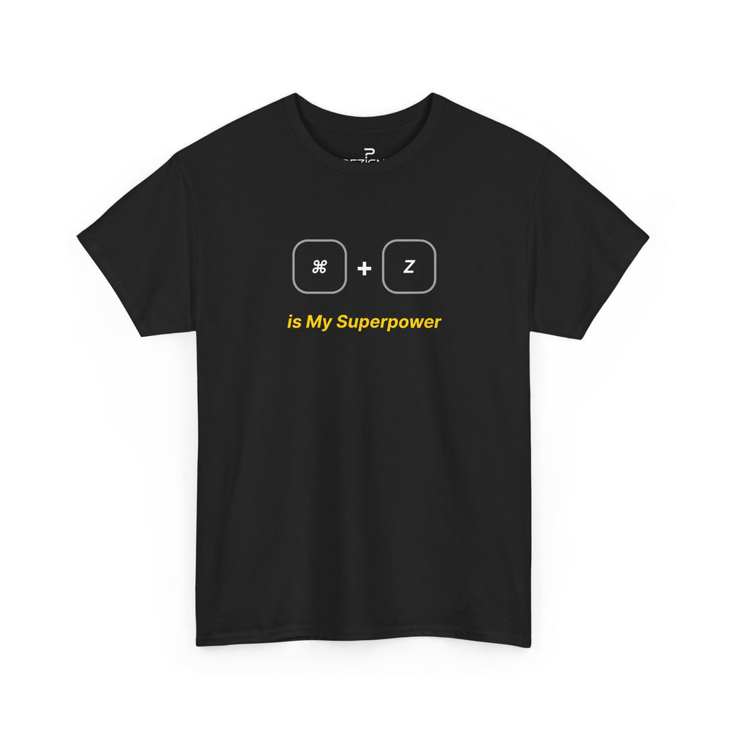 Command + Z is My Superpower | Minimalist Unisex Cotton Tee | Dezign Water