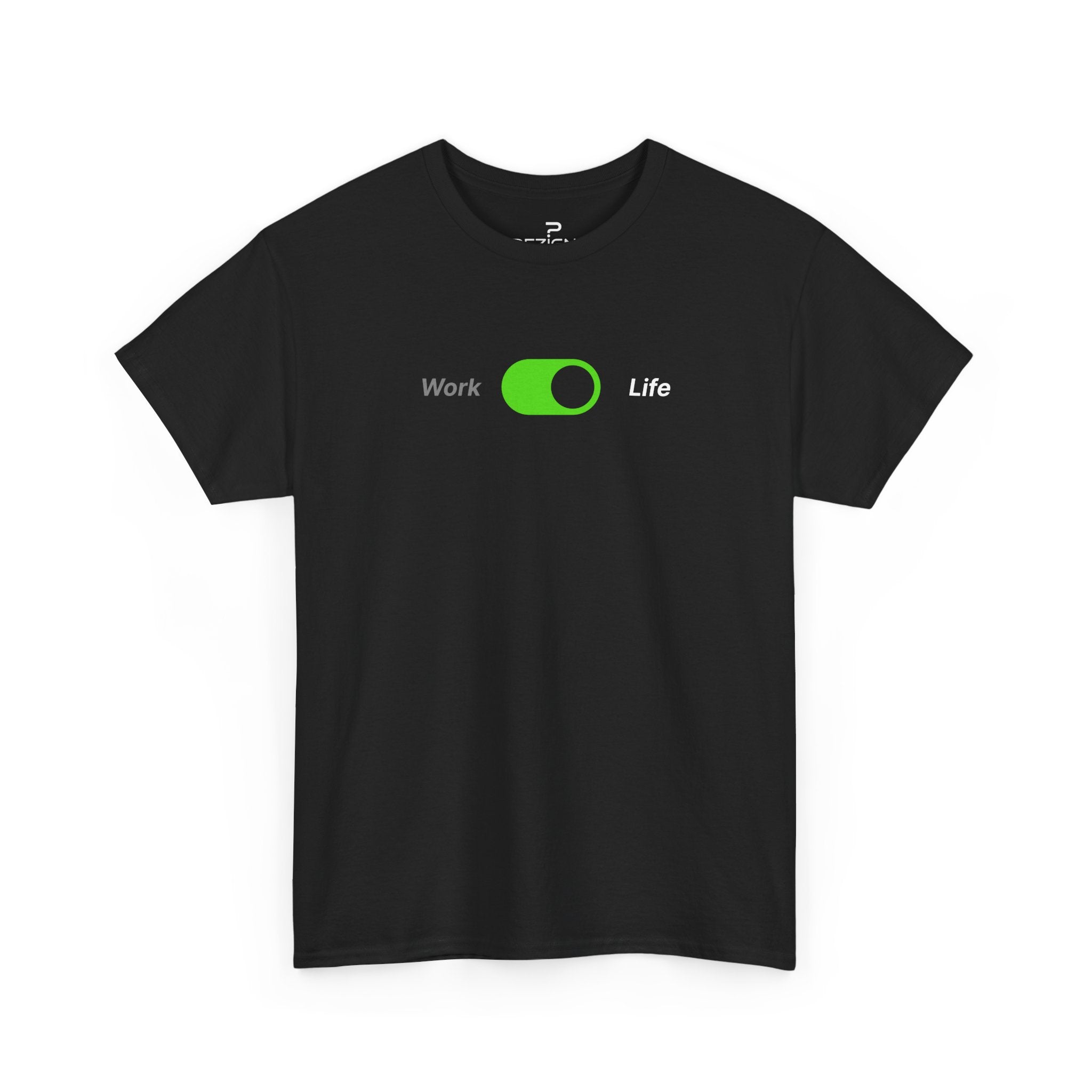 Work Life Balance | Minimalist Unisex Cotton Tee | Dezign Water