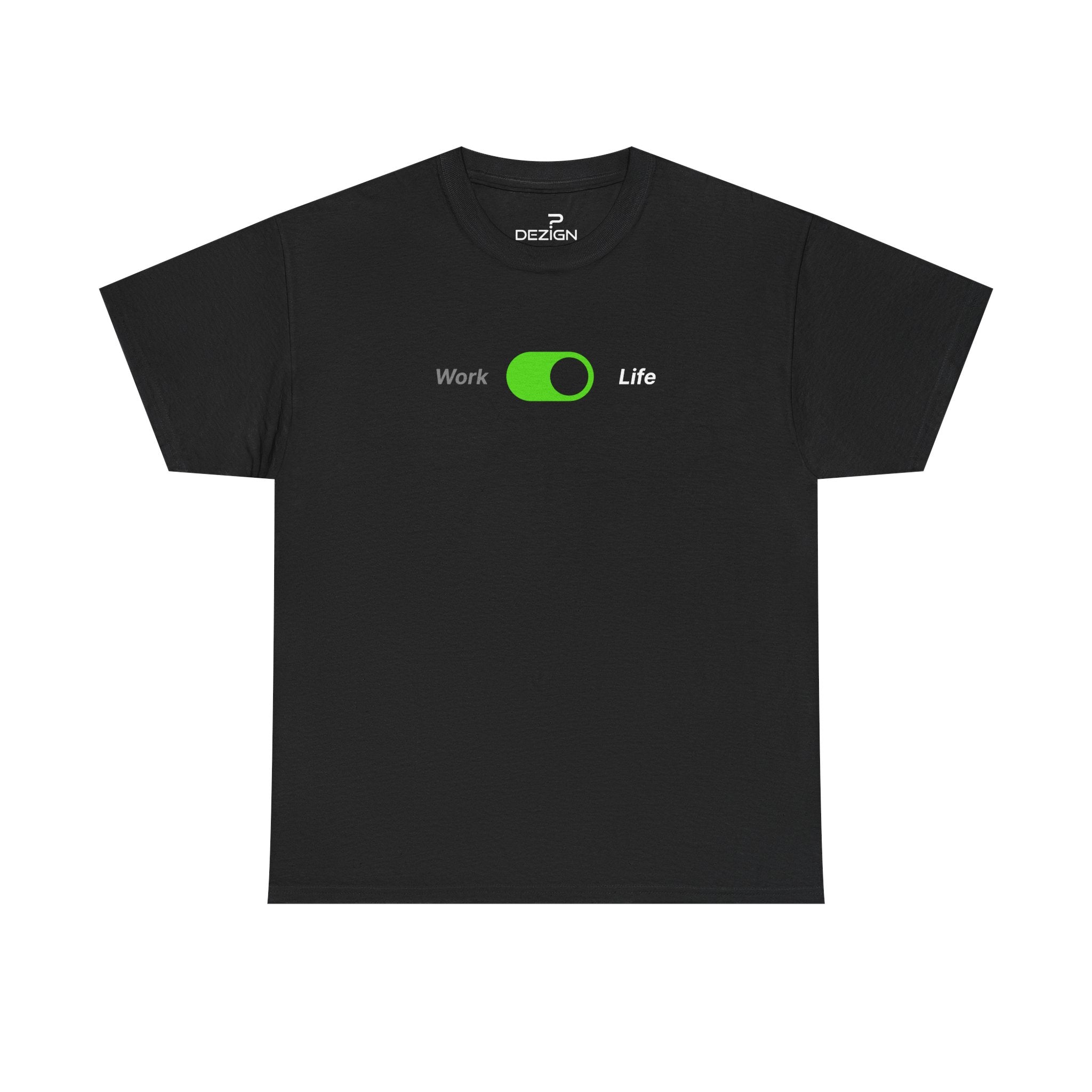 Work Life Balance | Minimalist Unisex Cotton Tee | Dezign Water