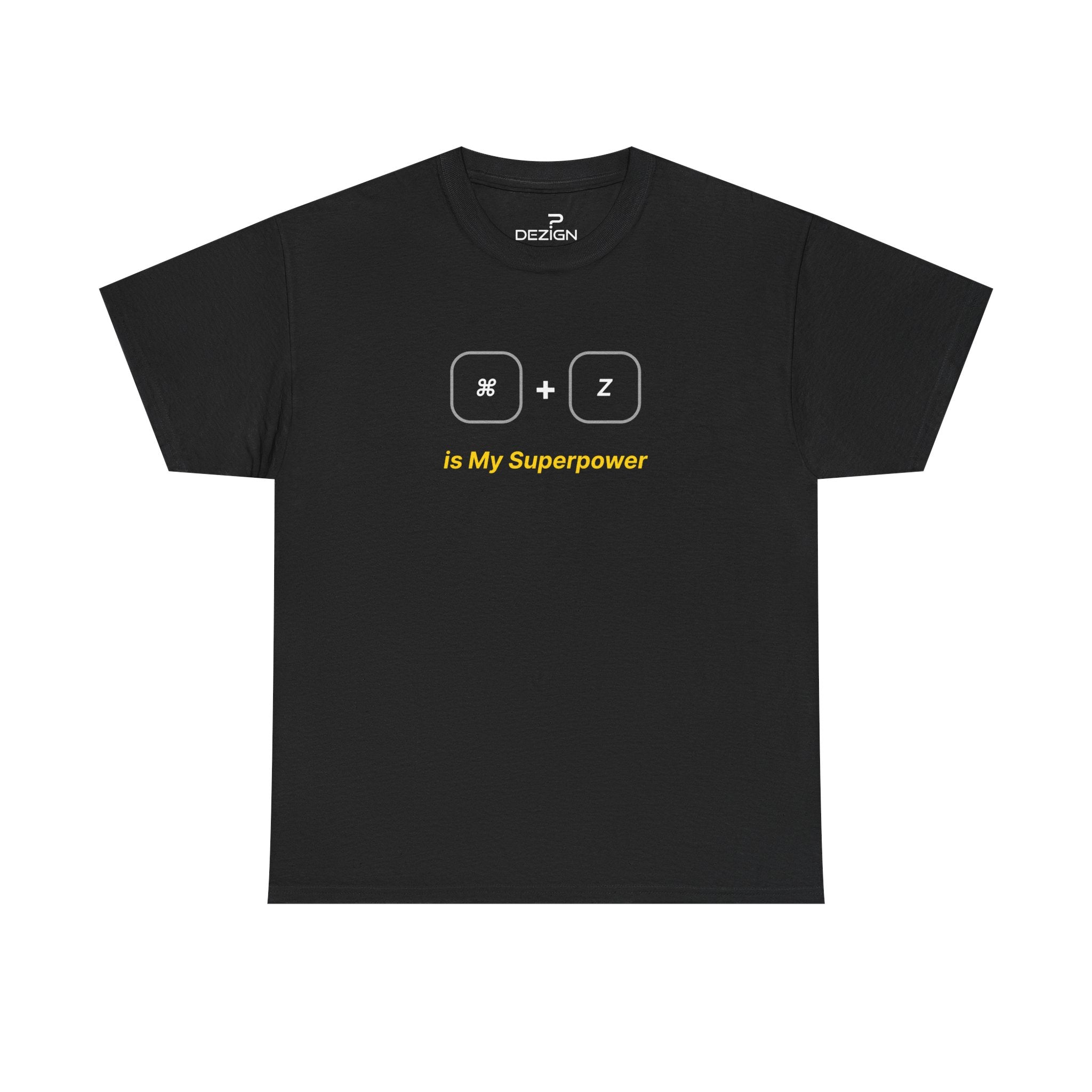 Command + Z is My Superpower | Minimalist Unisex Cotton Tee | Dezign Water