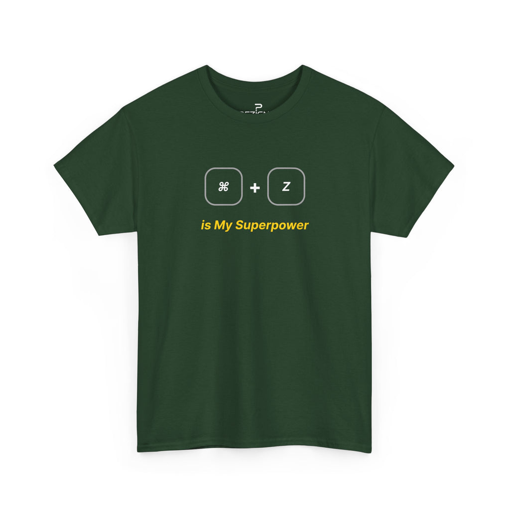Command + Z is My Superpower | Minimalist Unisex Cotton Tee | Dezign Water