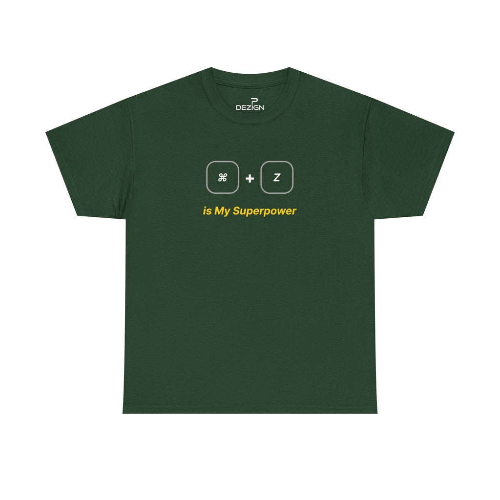 Command + Z is My Superpower | Minimalist Unisex Cotton Tee | Dezign Water