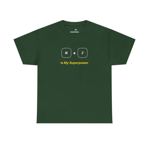 Command + Z is My Superpower | Minimalist Unisex Cotton Tee | Dezign Water