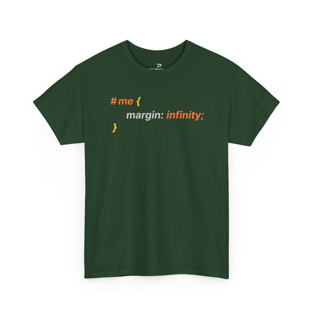 My margin is infinity | Minimalist Unisex Cotton Tee | Dezign Water